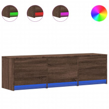 (brown oak, 140 x 34 x 40 cm) vidaXL TV Cabinet with LED TV Stand TV Unit Engineered Wood