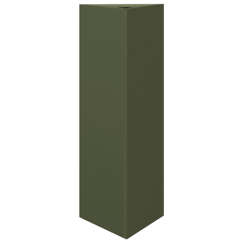 vidaXL Garden Planter - Steel - Green - 30x26x75 cm - Image 2