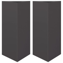(black, 40 x 34.5 x 70 cm/ 2 pcs) vidaXL Garden Planters Outdoor Flower Pot Patio Planter Box Triangular Steel