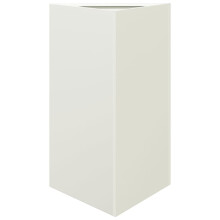 (white, 50 x 43 x 75 cm/ 1 pcs) vidaXL Garden Planters Outdoor Flower Pot Patio Planter Box Triangular Steel