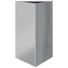 vidaXL Garden Planter Patio Flower Pot Planter Box Triangular Galvanized Steel