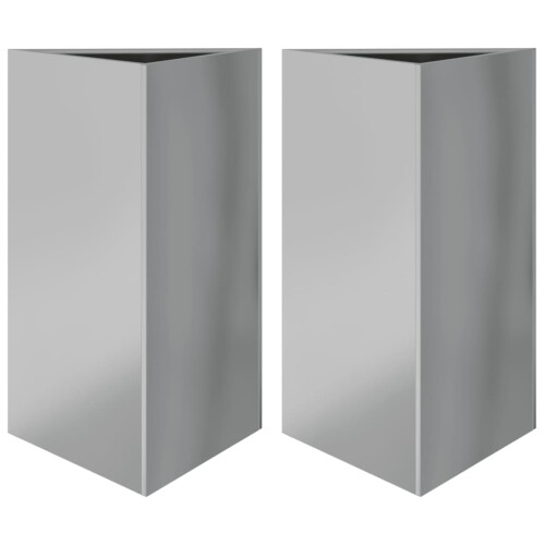 VidaXL vidaXL Garden Planters Flower Pot Planter 2 pcs Triangular Galvanized Steel