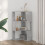 VidaXL (concrete grey) vidaXL Corner Bookcase 3-Tier Corner Bookshelf Corner Rack Engineered Wood 3