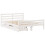VidaXL (white, 150 x 200 cm) vidaXL Bed Frame with Drawers Home Bed Base Solid Wood Pine 3
