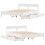 VidaXL (white, 150 x 200 cm) vidaXL Bed Frame with Headboard Wax Solid Wood Pine 9