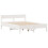 VidaXL (white, 150 x 200 cm) vidaXL Bed Frame with Headboard Wax Solid Wood Pine 5