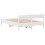 VidaXL (white, 150 x 200 cm) vidaXL Bed Frame with Headboard Wax Solid Wood Pine 8