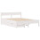 VidaXL (white, 150 x 200 cm) vidaXL Bed Frame with Headboard Wax Solid Wood Pine 3