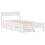 VidaXL (white, 90 x 190 cm) vidaXL Bed Frame with Headboard Wax Solid Wood Pine 3
