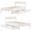 VidaXL (white, 90 x 190 cm) vidaXL Bed Frame with Headboard Wax Solid Wood Pine 9