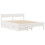 VidaXL (white, 140 x 200 cm) vidaXL Bed Frame with Headboard Wax Solid Wood Pine 3