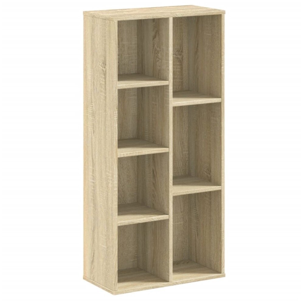 (sonoma oak) vidaXL Bookcase Bookshelf Rack Storage Cabinet Book Stand Engineered Wood