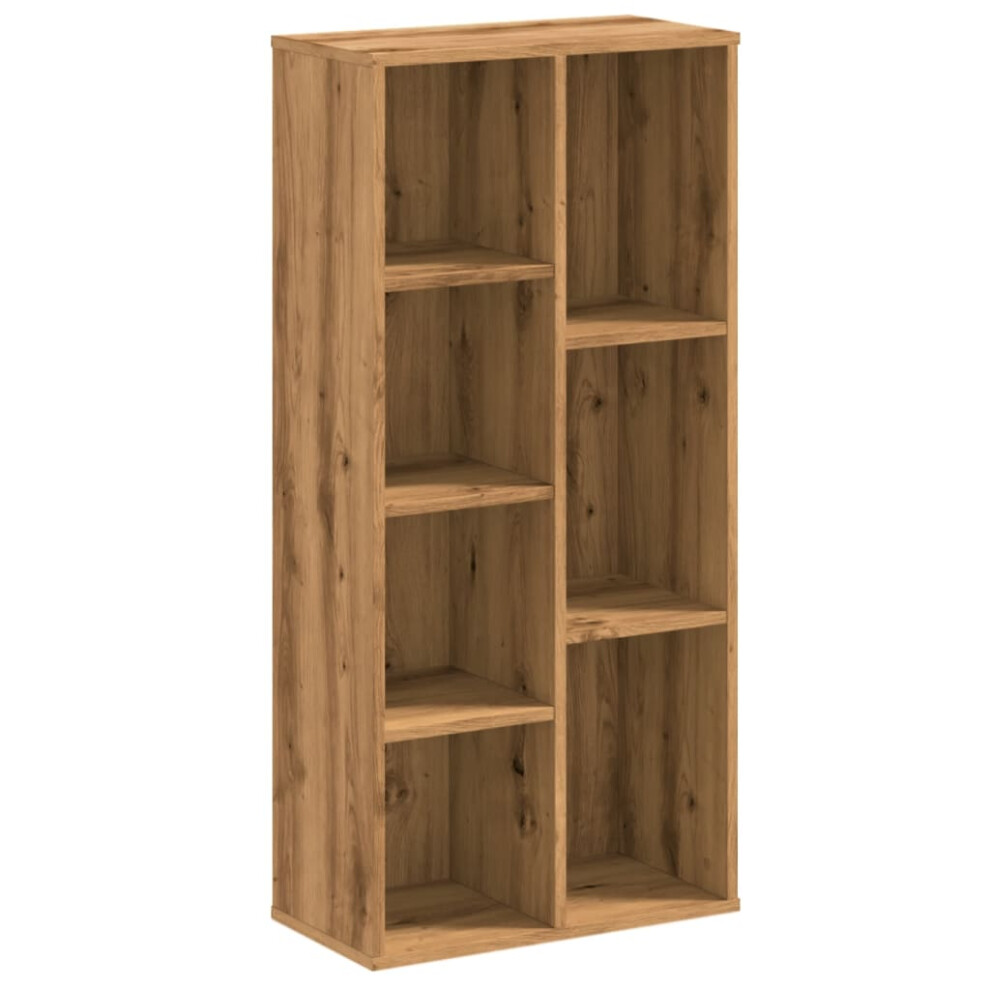 (oak) vidaXL Bookcase Bookshelf Rack Storage Cabinet Book Stand Engineered Wood