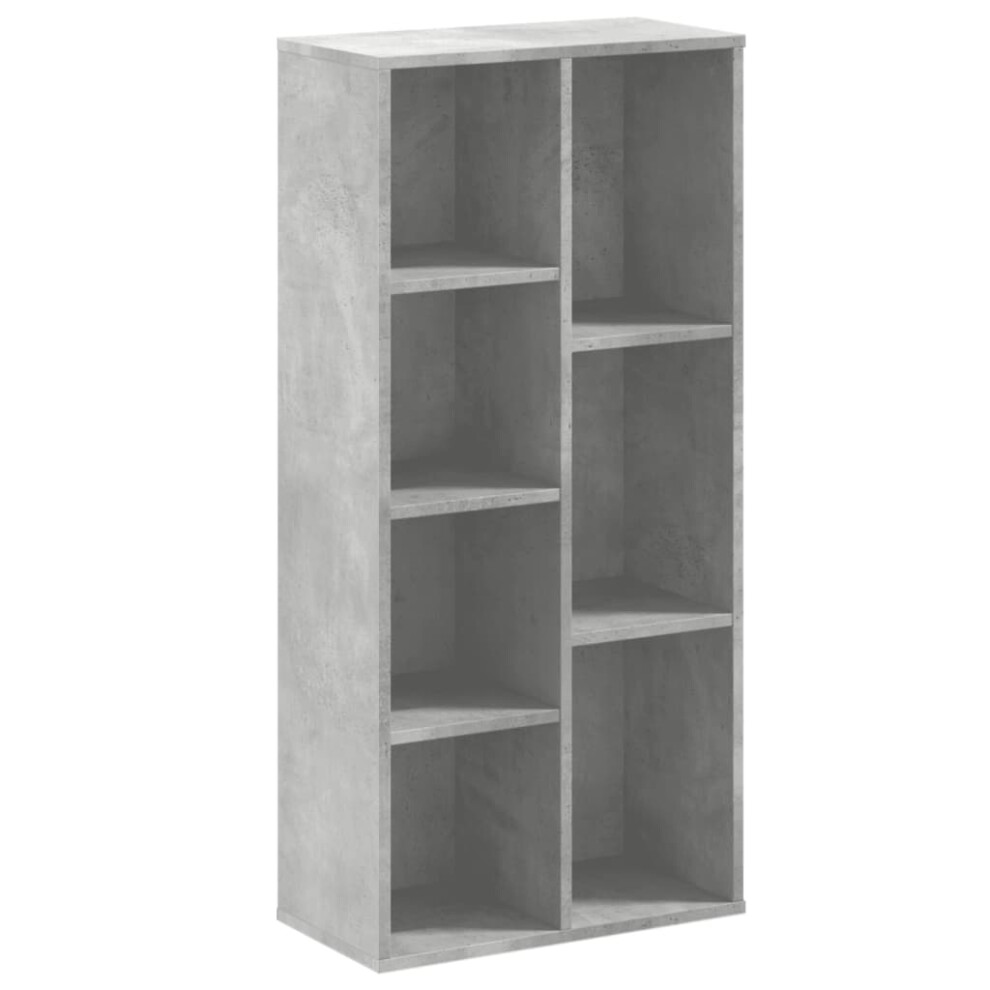 (concrete grey) vidaXL Bookcase Bookshelf Rack Storage Cabinet Book Stand Engineered Wood