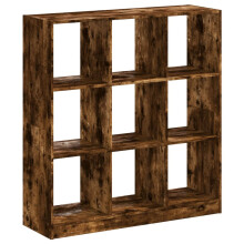 (smoked oak, 102 x 32 x 108 cm) vidaXL Bookcase Bookshelf Rack Storage Cabinet Engineered Wood