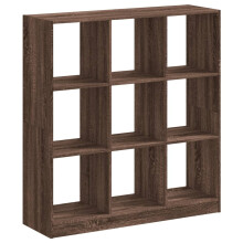 (brown oak, 102 x 32 x 108 cm) vidaXL Bookcase Bookshelf Rack Storage Cabinet Engineered Wood