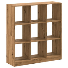 (oak, 102 x 32 x 108 cm) vidaXL Bookcase Bookshelf Rack Storage Cabinet Engineered Wood