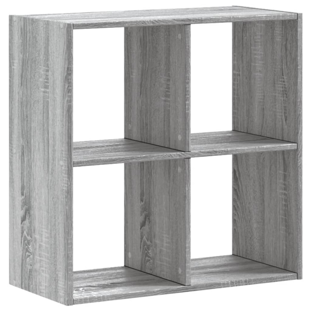 Vidaxl (Grey Sonoma, 68.5 X 32 X 68.5 Cm) Bookcase Bookshelf Book Rack Storage Cabinet Engineered Wood