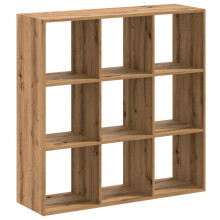 (oak, 102 x 32 x 102 cm) vidaXL Bookcase Bookshelf Book Rack Storage Cabinet Engineered Wood