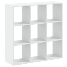 (white, 102 x 32 x 102 cm) vidaXL Bookcase Bookshelf Book Rack Storage Cabinet Engineered Wood