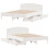 VidaXL (white, 160 x 200 cm) vidaXL Bed Frame with Headboard Bed Base Wax Solid Wood Pine 9