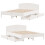 VidaXL (white, 150 x 200 cm) vidaXL Bed Frame with Headboard Bed Base Wax Solid Wood Pine 9