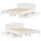 VidaXL (white, 135 x 190 cm) vidaXL Bed Frame with Headboard Bed Base Wax Solid Wood Pine 9