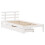 VidaXL (white, 90 x 190 cm) vidaXL Bed Frame with Drawers Bed Base Solid Wood Pine 3