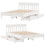 VidaXL (white, 135 x 190 cm) vidaXL Bed Frame with Headboard Bed Base Solid Wood Pine 9