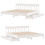 VidaXL (white, 180 x 200 cm) vidaXL Bed Frame with Headboard Bed Base Solid Wood Pine 9