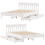 VidaXL (white, 150 x 200 cm) vidaXL Bed Frame with Headboard Bed Base Solid Wood Pine 9