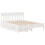 VidaXL (white, 120 x 190 cm) vidaXL Bed Frame with Headboard Bed Base Solid Wood Pine 3