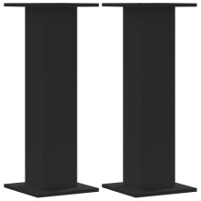 (black, 30 x 30 x 80 cm) vidaXL Speaker Stands Living Room Speaker Floor Stand 2 pcs Engineered Wood