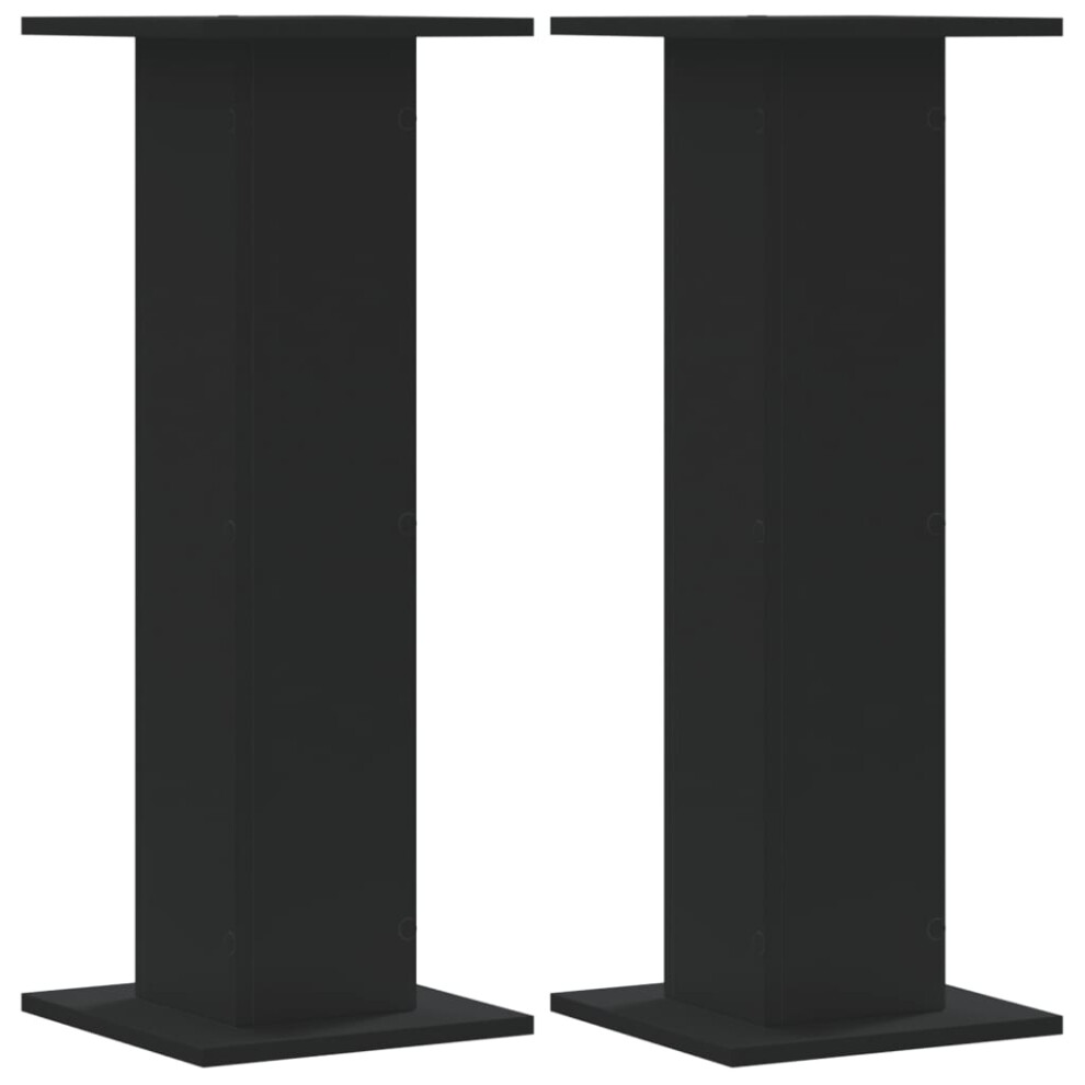 (black, 30 x 30 x 80 cm) vidaXL Speaker Stands Living Room Speaker Floor Stand 2 pcs Engineered Wood-image-OPC-PFJZB88-NEW