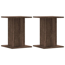 (brown oak, 30 x 30 x 40 cm) vidaXL Speaker Stands Living Room Speaker Floor Stand 2 pcs Engineered Wood