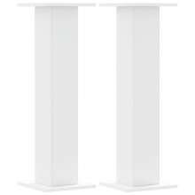 (white, 30 x 30 x 95 cm) vidaXL Speaker Stands Living Room Speaker Floor Stand 2 pcs Engineered Wood