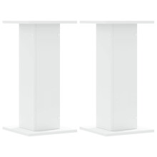 (white, 30 x 30 x 60 cm) vidaXL Speaker Stands Living Room Speaker Floor Stand 2 pcs Engineered Wood