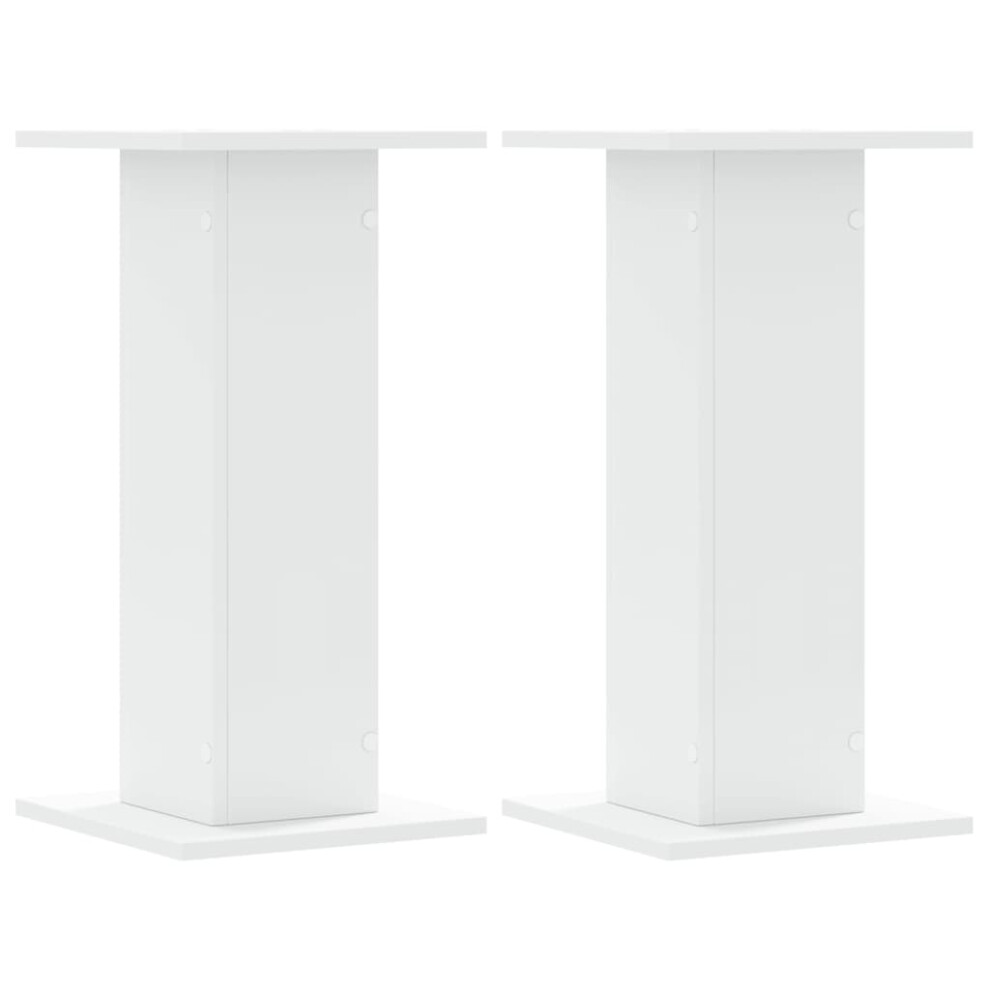 (white, 30 x 30 x 60 cm) vidaXL Speaker Stands Living Room Speaker Floor Stand 2 pcs Engineered Wood