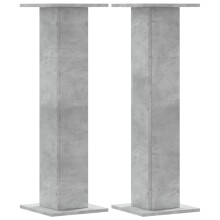 (concrete grey, 30 x 30 x 95 cm) vidaXL Speaker Stands Living Room Speaker Floor Stand 2 pcs Engineered Wood