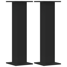 (black, 30 x 30 x 95 cm) vidaXL Speaker Stands Living Room Speaker Floor Stand 2 pcs Engineered Wood