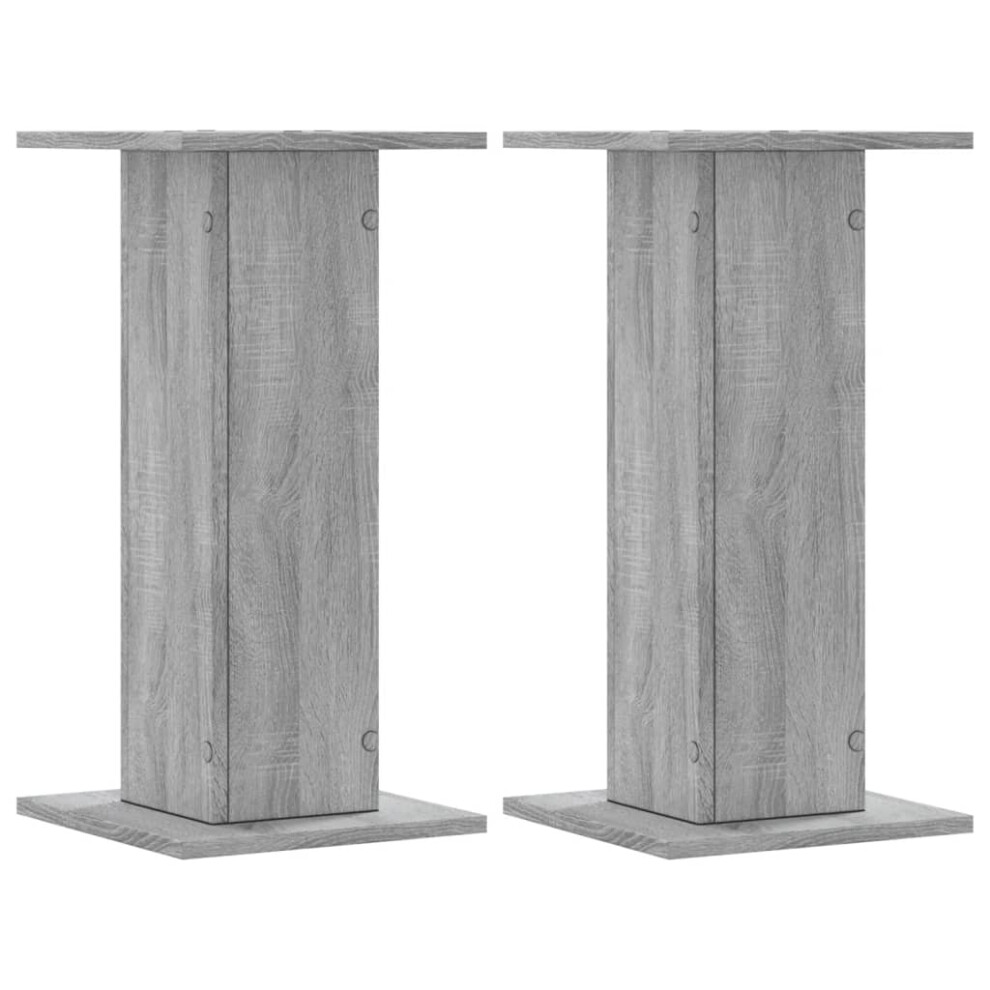 Photos - Hi-Fi Rack / Mount VidaXL Speaker Stands Living Room Speaker Floor Stand 2 pcs Engineered Wood (grey sonoma, 30 x 30 x 60 cm)