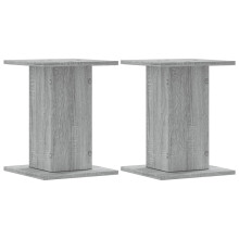 (grey sonoma, 30 x 30 x 40 cm) vidaXL Speaker Stands Living Room Speaker Floor Stand 2 pcs Engineered Wood