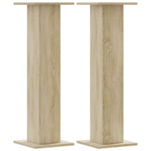 (sonoma oak, 30 x 30 x 95 cm) vidaXL Speaker Stands Living Room Speaker Floor Stand 2 pcs Engineered Wood
