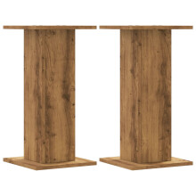 (oak, 30 x 30 x 60 cm) vidaXL Speaker Stands Living Room Speaker Floor Stand 2 pcs Engineered Wood