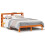 VidaXL (wax brown, 120 x 190 cm) vidaXL Bed Frame with Headboard Wax Solid Wood Pine 2