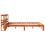 VidaXL (wax brown, 120 x 190 cm) vidaXL Bed Frame with Headboard Wax Solid Wood Pine 7