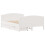 VidaXL (white, 120 x 190 cm) vidaXL Bed Frame with Headboard Bed Base Bedstead Solid Wood Pine 3
