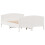 VidaXL (white, 135 x 190 cm) vidaXL Bed Frame with Headboard Bed Base Bedstead Solid Wood Pine 8