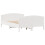 VidaXL (white, 150 x 200 cm) vidaXL Bed Frame with Headboard Bed Base Bedstead Solid Wood Pine 8