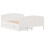 VidaXL (white, 150 x 200 cm) vidaXL Bed Frame with Headboard Bed Base Bedstead Solid Wood Pine 3